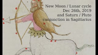 December 26th New Moon &amp; Lunar Cycle, Pluto/Saturn Conjunction - true sidereal astrology