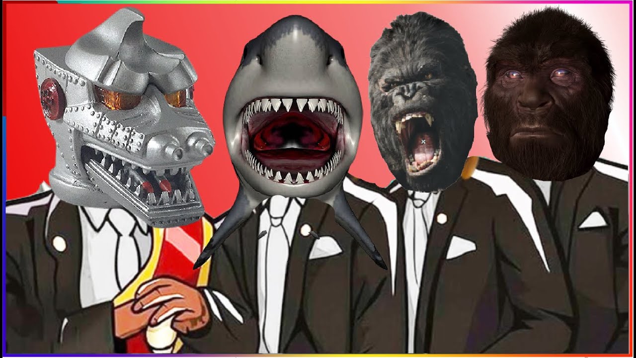 MECHA GODZILLA , MEGALODON , KONG , BIG FOOT   Coffin Dance X Baby Shark COVER