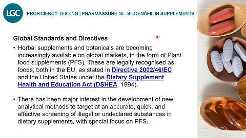 LGC Proficiency Testing new sample: PHARMASSURE 15 - Sildenafil in Supplements