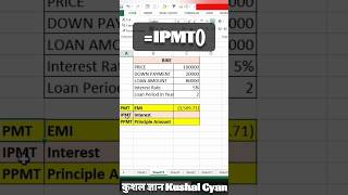 pmt ipmt ppmt in excel in hindi || financial functions in excel || pmt ipmt ppmt in excel