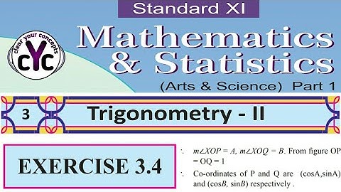 Exercise 3.4, Trigonometry 2,class 11 maths part 1, Maharashtra board