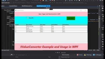 IValueConverter Example and Usage in WPF || C#