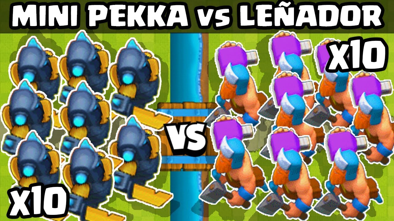 10 MINI PEKKAS vs 10 LUMBERJACK | WHICH IS BETTER? | CLASH ROYALE
