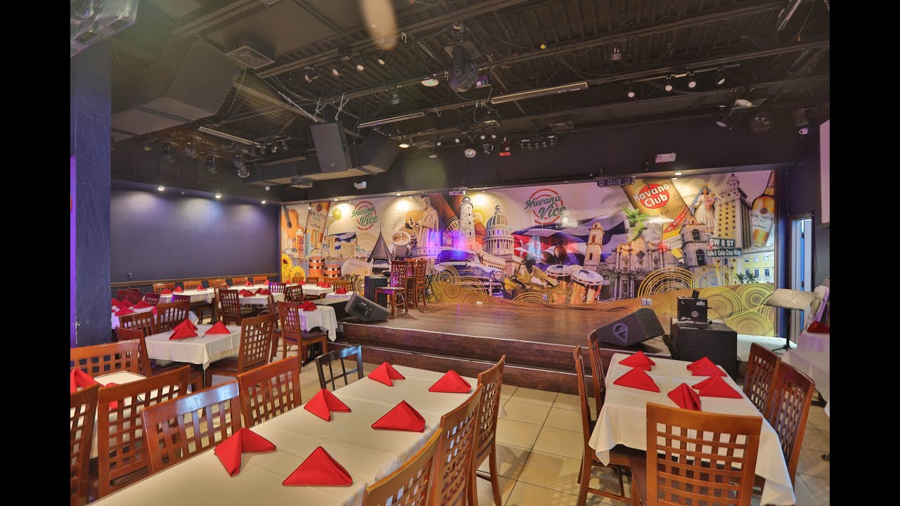 Restaurant & Cabaret In Miami Florida For Sale w/Liquor Lic & Full