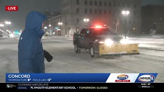 Snow piling up in Concord area