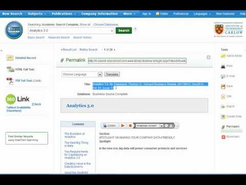 Creating a permanent URL for an article (EBSCO database)