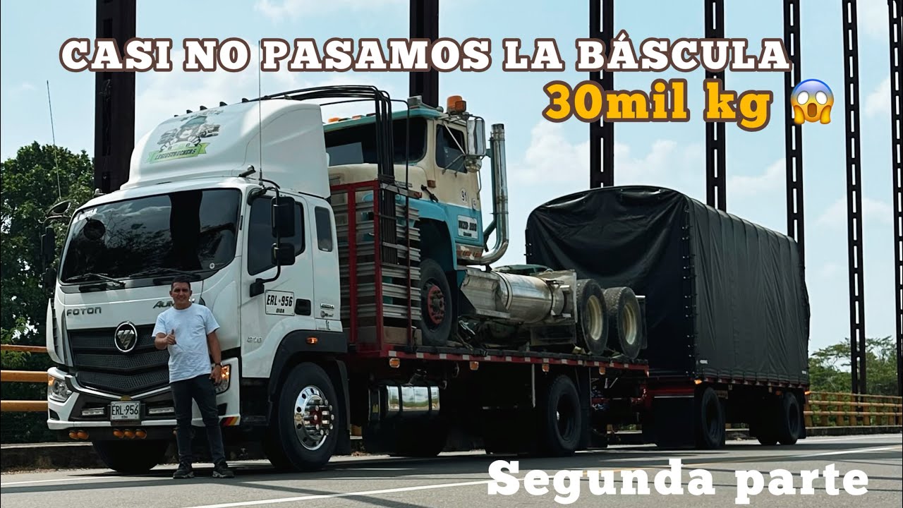 30mil kg con la mula encima del camión y el trailer desde Cartagena hasta Bogotá/ que desafió 🤯