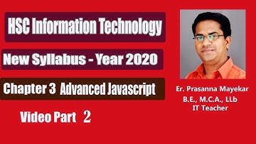 Advanced JavaScript  Part 2 | HSC IT  | Chapter 3 | Types of scripting