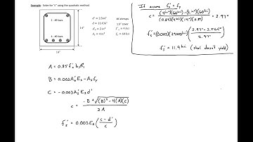 7 - Doubly-Reinforced Concrete Beams - Solving for c directly using quadratic
