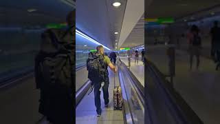 London Just Arrived At London Heathrow. Vacation Loading.