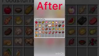 Minecraft Foods Before Vs After