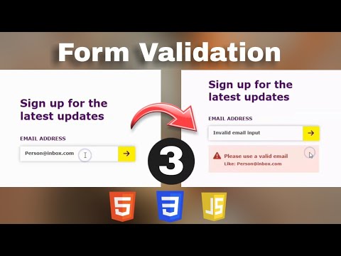 How to make Sign up Form Validation using HTML, CSS, JavaScript || Part - 3 || Developer Dude