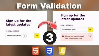 How to make Sign up Form Validation using HTML, CSS, JavaScript || Part - 3 || Developer Dude