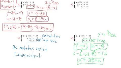 8.1 Classifying a Systems as Consistent or Inconsistent