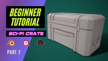 Sci-fi Crate  FULL TUTORIAL for Beginners | Modeling in Blender - PT.2
