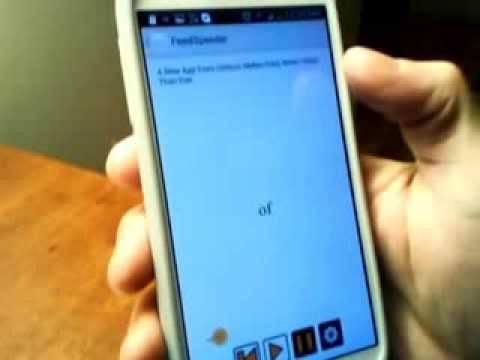 Feed Speeder Android App - Speed read your news feeds