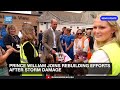 Prince William Opens Hospital, Joins Rebuilding Efforts After Storm Damage