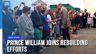 Prince William Opens Hospital, Joins Rebuilding Efforts After Storm Damage