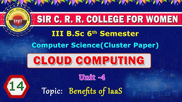 14. BSc 3/4 - Computer Cluster - Cloud Computing - Unit 4 - Benefits of IaaS
