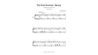 Vivaldi, Spring (The Four Seasons) | Db Major — Easy Piano — Sheet music