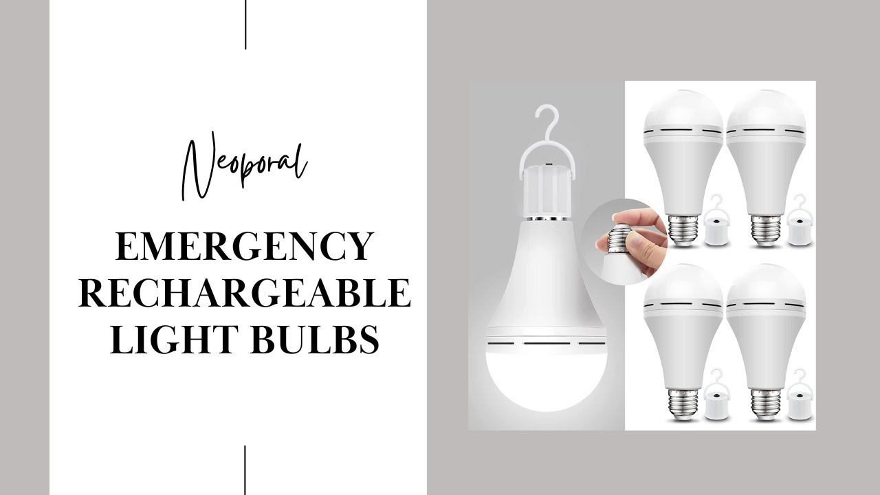 Neporal Emergency Rechargeable Light Bulbs! YouTube