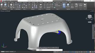 AutoCAD 3D, how to draw plastic chair, autocad#ES