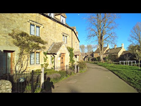 Upper and Lower Slaughter Village Walk, English Countryside 4K