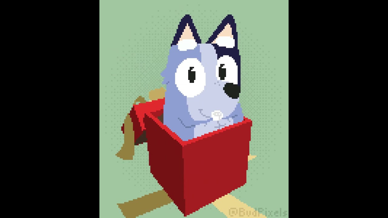 Socks Wishes You a Merry Christmas! #Bluey #animation #animated #pixelart