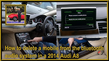 How to delete a mobile from the bluetooth audio system in a 2014 Audi A8