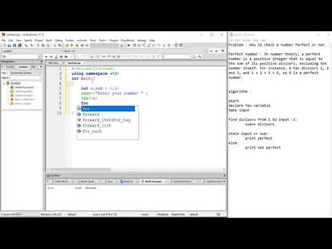 How to check a number Perfect or not using c++