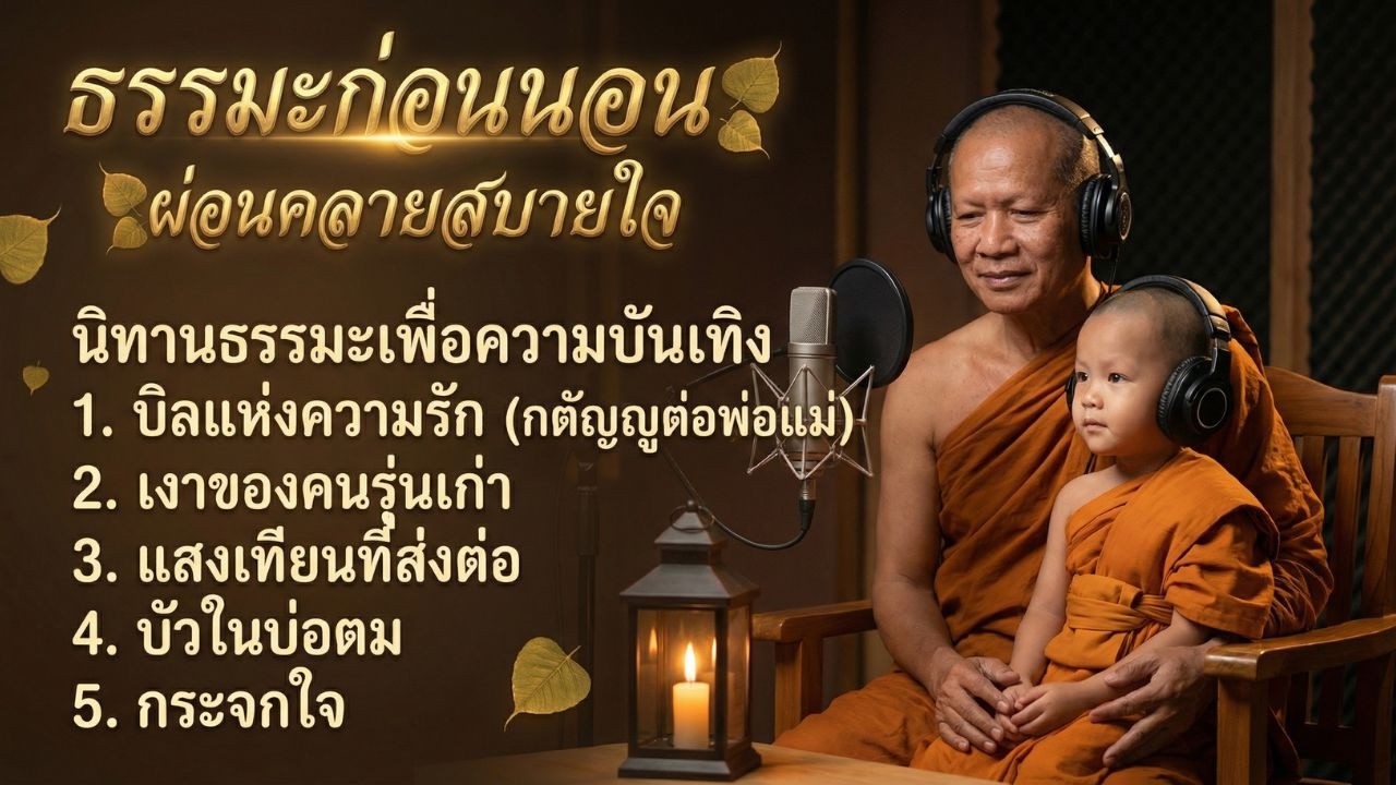 ธรรมะก่อนนอนฟังเพลิน หลับสบาย นิทานธรรมะ 5 เรื่อง |EP.2| #ฟังธรรม #ธรรมะออนไลน์ #ธรรมะก่อนนอน