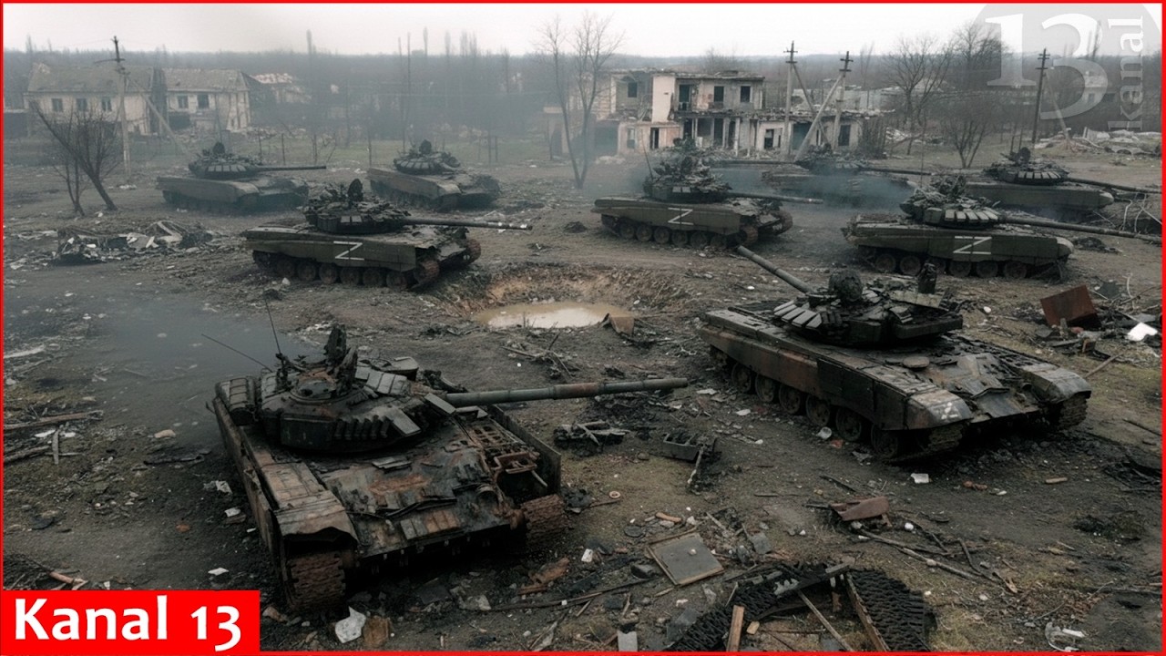 The fall of Russia's pride, the T-80 tanks; Ukraine crushed Putin's T-80 tank armada