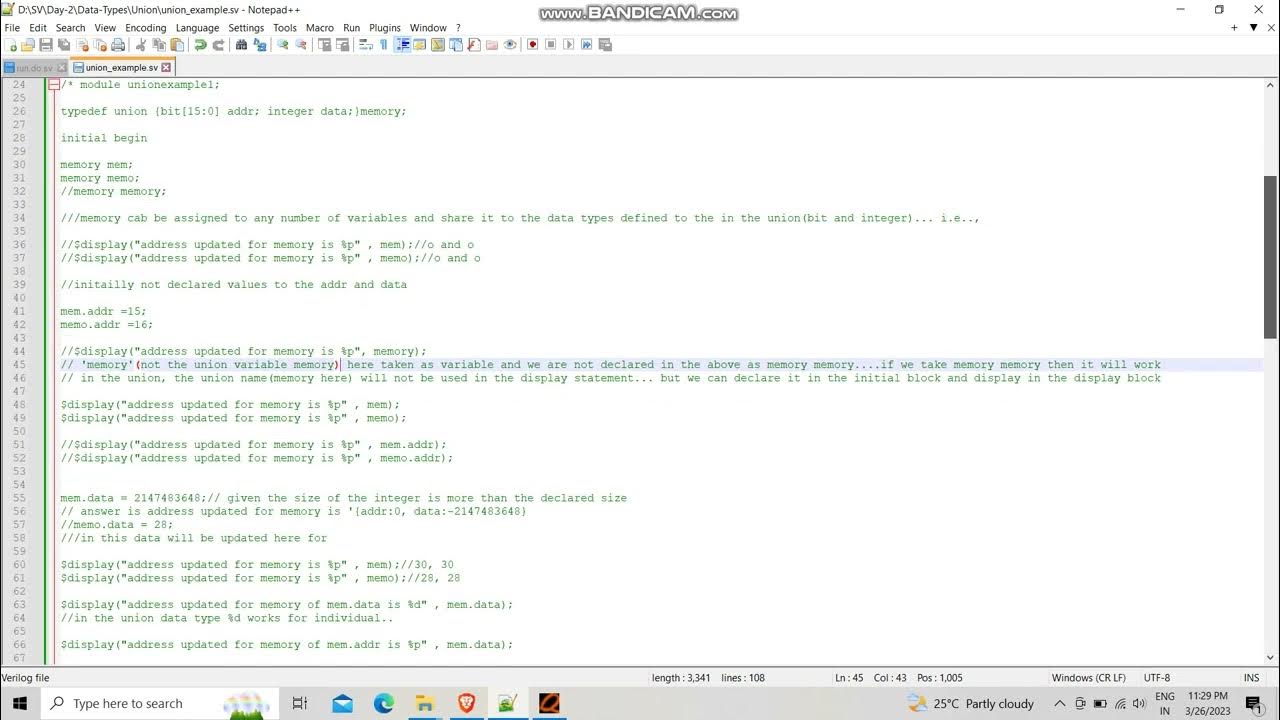union data type in the system verilog code in rtl design - YouTube