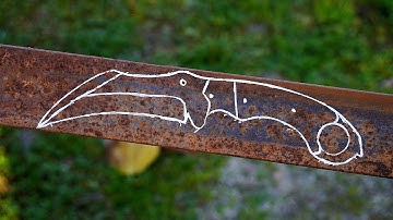 From Rusty Leaf Spring to Tactical KARAMBIT Knife