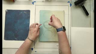 Printing Codex - Monotype printing on a gelli plate