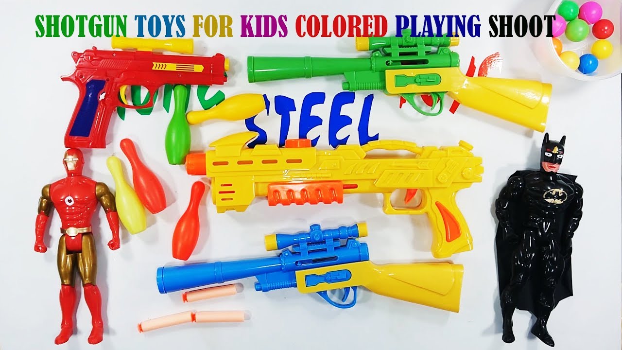 Shotgun Toys For Kids Colored - Many Colored Gun Toys For Kids Playing ...