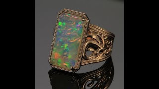 14K Rose Gold Ethiopian Welo Opal Ring