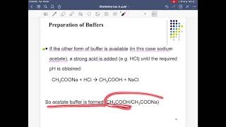 Chemistry PH and buffers part 2