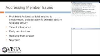 Managing Your VISTA Project