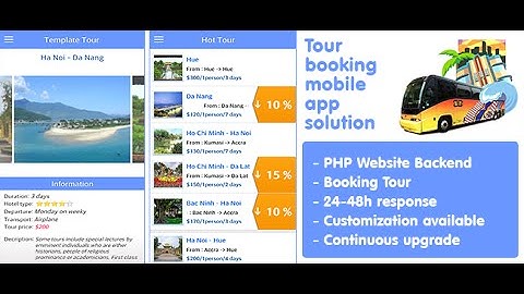 Tour Booking Mobile App Source Code iOS Demo
