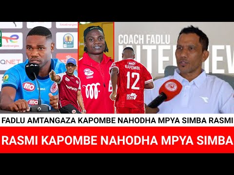 RASMI FADLU AMTANGAZA SHOMARI KAPOMBE NAHODHA MPYA SIMBA KIBU NA AHOUA MANAHODHA WASAIDIZI SIMBA RASMI FADLU AMTANGAZA SHOMARI KAPOMBE NAHODHA MPYA SIMBA KIBU NA AHOUA MANAHODHA WASAIDIZI SIMBA