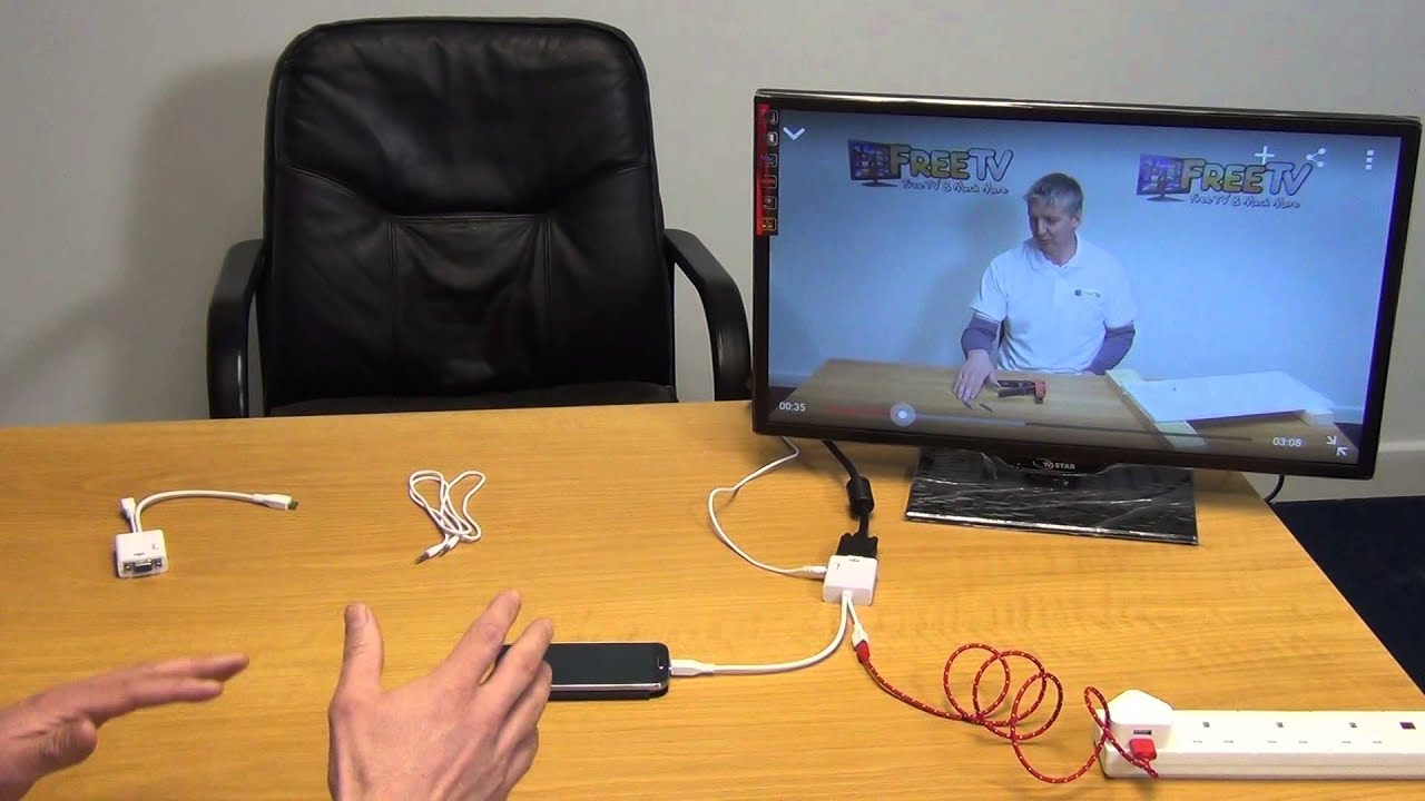 11 Micro MHL to VGA Converter Cable - YouTube