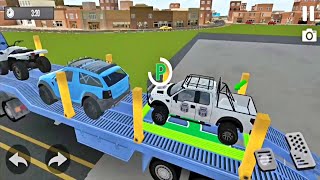 경찰 SUV 주차 - 화물 비행기 경찰 차량 수송기 - #반바지 - 잠금 해제 - 안드로이드 게임 플레이 screenshot 5