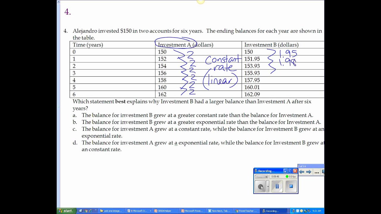 Differences between linear and exponential functions youtube