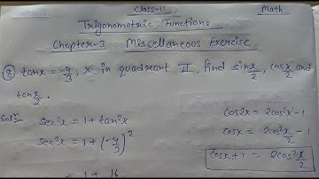 Class 11 ll Chapter Trigonometric Functions Miscellaneous Exercise ll Question no.8 Answer