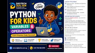 Python for Kids 🧠💻 | Learn Variables &amp; Operators (Easy Beginner Lesson!)