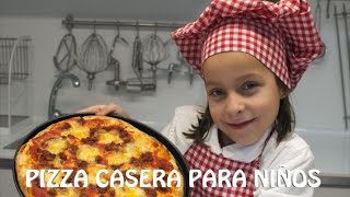 Pizza casera  Recetas para hacer con niños | Como hacer pizza casera | Recetas para niños