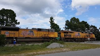 {FHD 60fps} UP 7494 CSX W873-26 Military Train With Explosives Heads North!!
