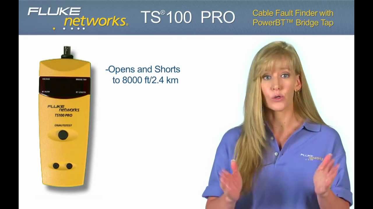 TS100 Pro Find Cable Faults and Detect Bridge Taps By Fluke Networks YouTube