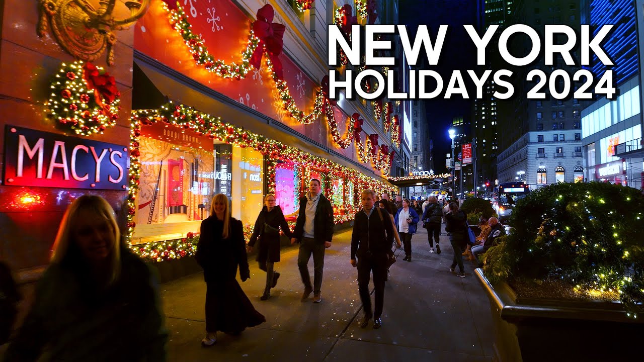 New York, Amerika Serikat | christmas | Tur Jalan Kaki 4K